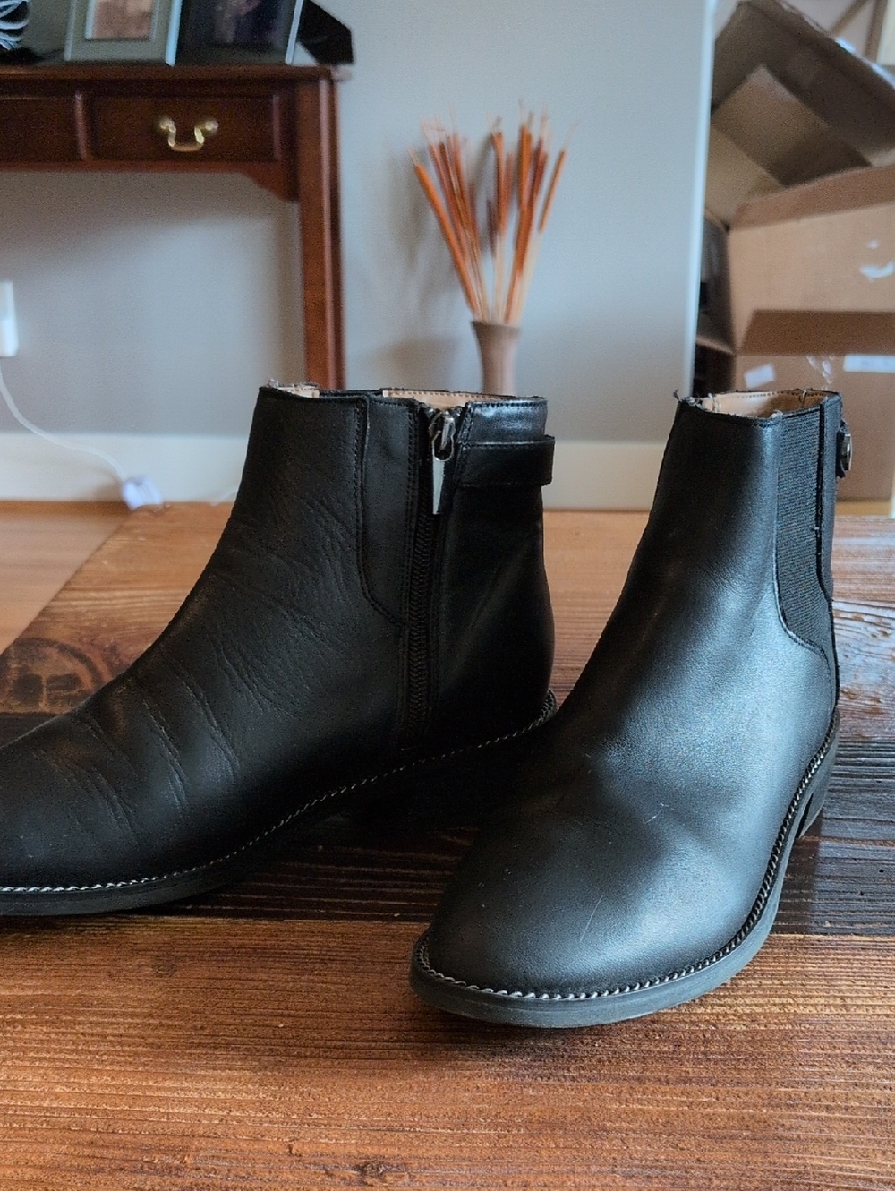 Franco Sarto Black Leather Chukka Boots